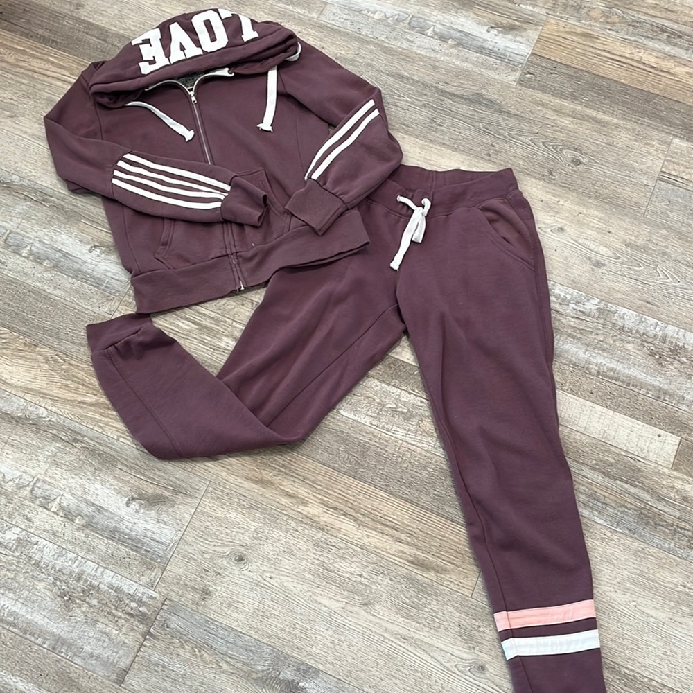 Reflex Two-piece Maroon Jacket and Sweatpants